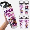 30oz Anime Kpop Car Stainless Steel Water Cup K-Pop Demon Hunters Toy Girl Group Rumi Zoey Mira Figures Cartoon-Printed Gift