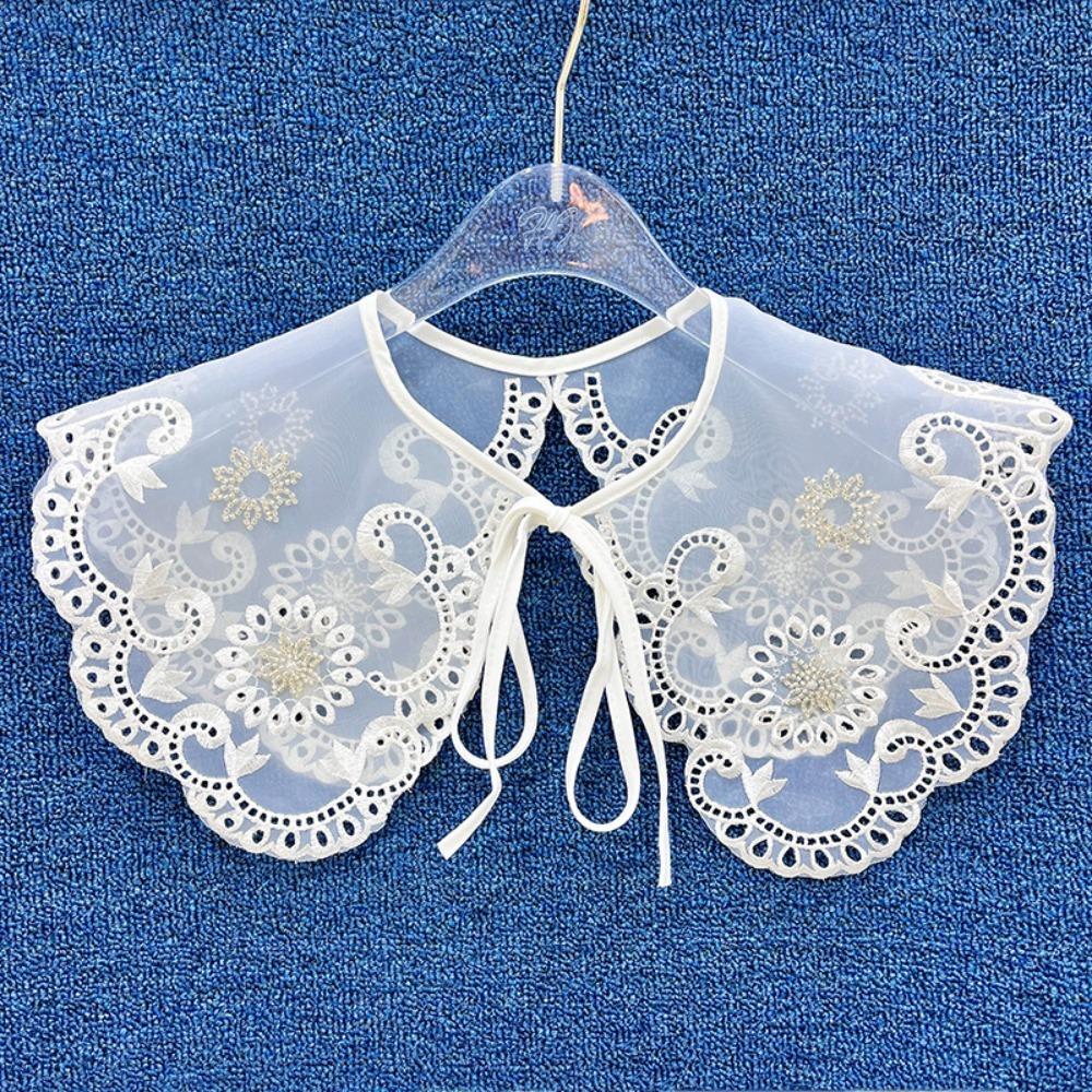 Women's Lace Collar Detachable Shirt Cloak Fake False Collars Dress Blouse Decor