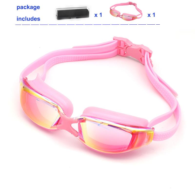 Профессиональные взрослые противотуманные очки для плавания с защитой от ультрафиолета для мужчин и женщин, молодежные водонепроницаемые регулируемые силиконовые модные очки для плавания