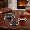 6PCS/SET Round Stainless Steel Coaster Minimalist Drink Pad Creative Insulation Cup Mat  Bar