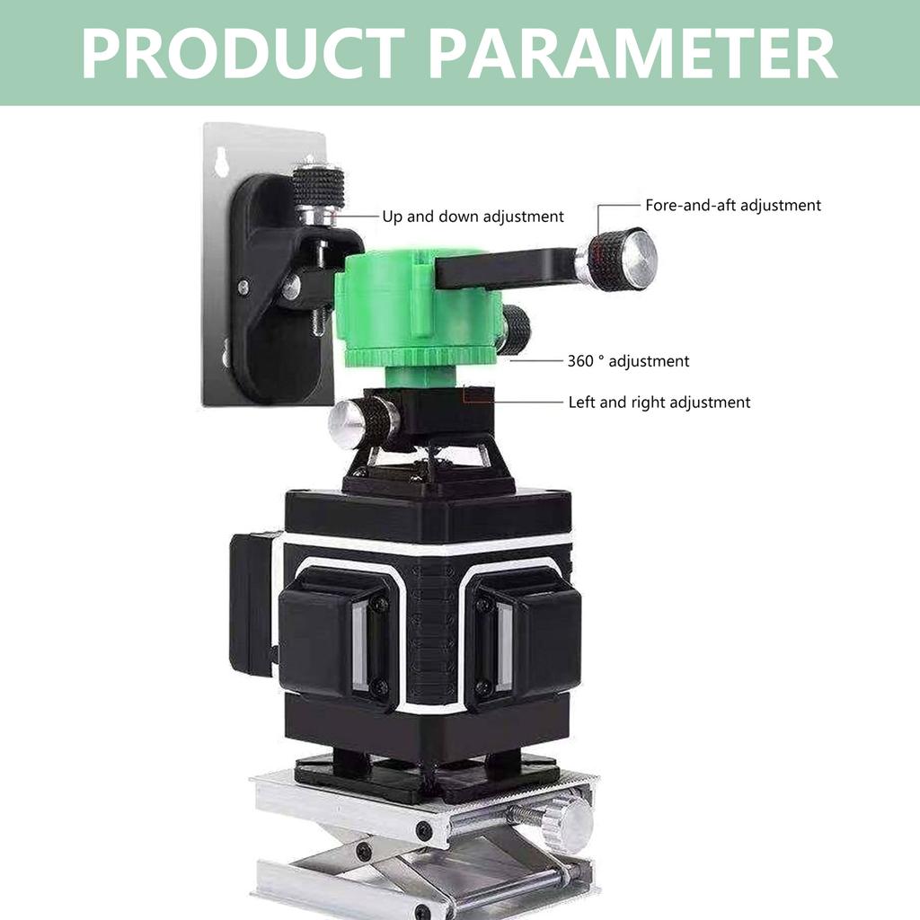 Laser Level Adjustable Magnetic Stand Holder Mount Wall Bracket 1/4'' Thread for 8 12 Line Laser Level Hanging Bracket