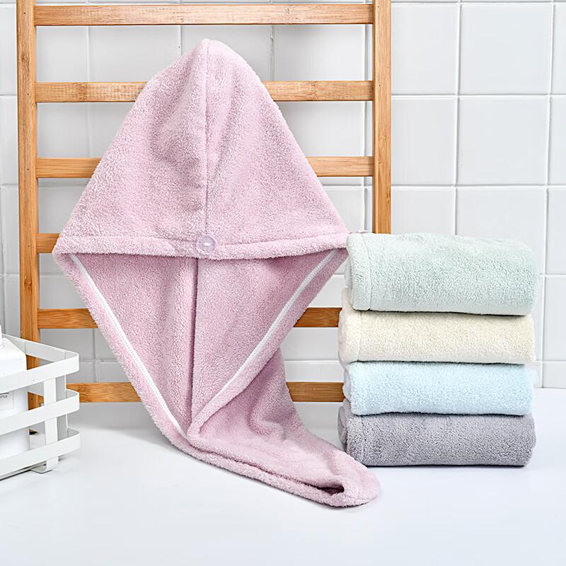 Grace Hair Drying Cap, Adult Quick-Dry Ultra-Soft Highly Absorbent Children's Hair Towel Bath Cap Head Wrap, Single Piece 65×25cm