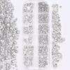 3D Nail Art  12-Grid Super-Shiny Flatback  Decorative Nail Art Adhesive Multiple Shapes Diy Nail Designs
