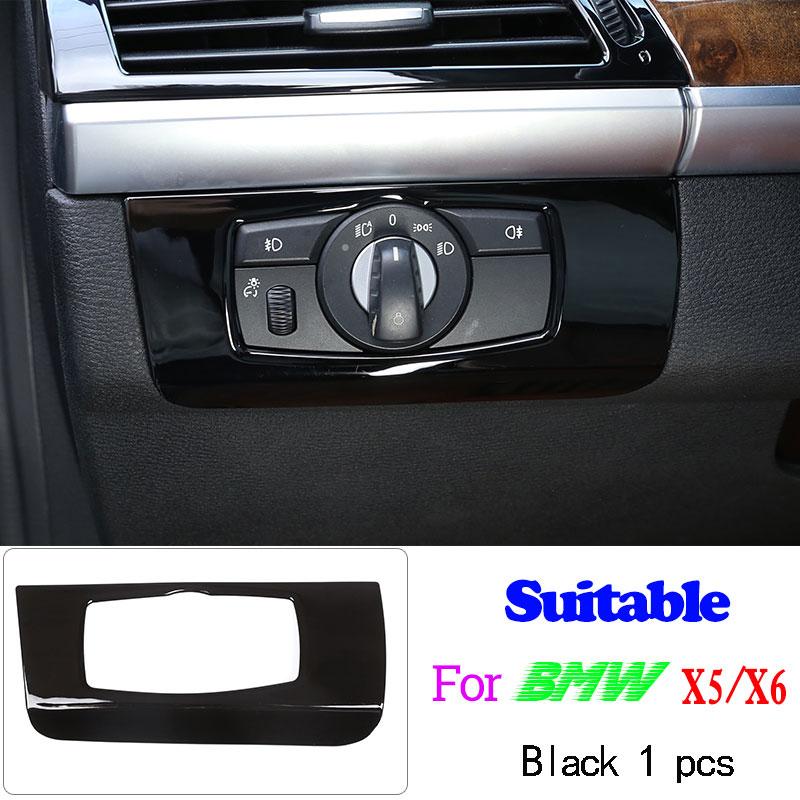 Glossy Black ABS Car Interior Steering Wheel Decoration Strip Frame Cover Trim Sticker For BMW X5 X6 E70 E71 2008-2013