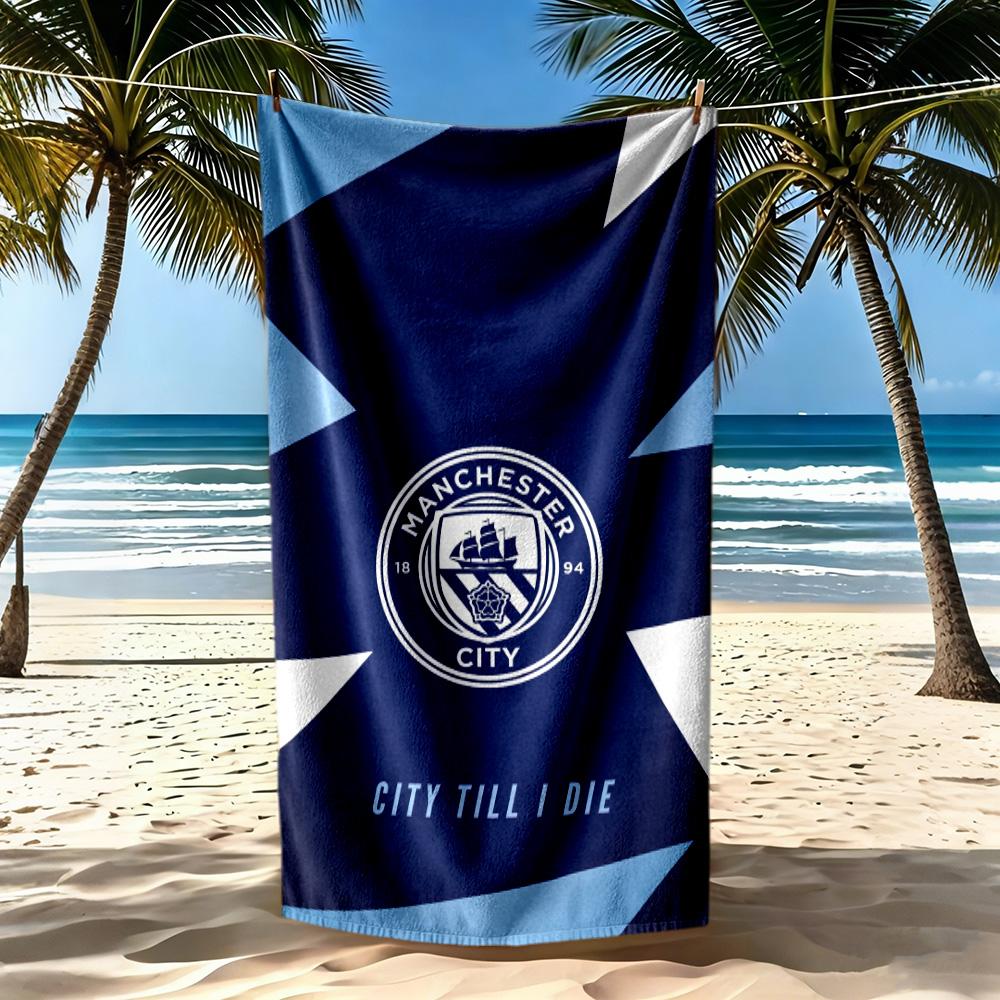 Manchester City Beach Towel Soft Durable Quickdry Comfortable Lightweight Suitable For Sports Travel Swimming Yoga Bathroom Beach And Pool