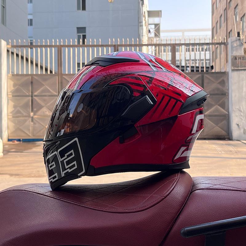 Motorcycle Helmets Men's and Women's Locomotive Full Helmets Bluetooth Peel-off Helmets Electric Vehicle Helmets