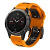 Для Garmin Fenix 7/Epix Двухрядный двухцветный силиконовый ремешок для часов с быстросъемным креплением 22 мм