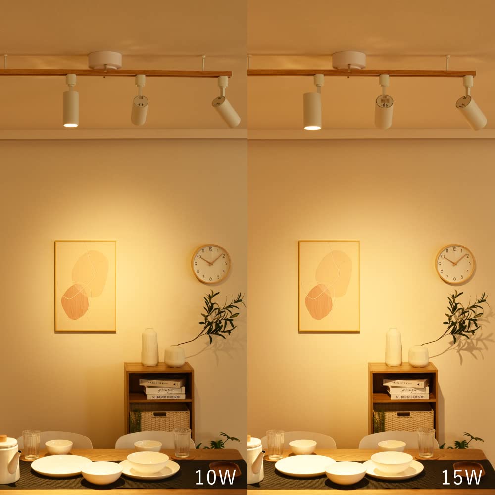 VENTOTA Faro 15W LED Duct Rail Spotlight, Warm White, 1500lm, Adjustable Angle, Set of 4, WH (vo417349)