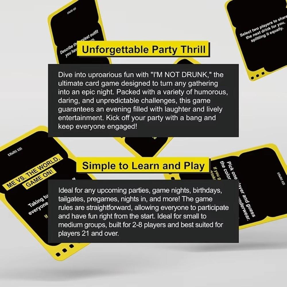 Drinking Games Card Games I‘M NOT DRUNK Desktop Games Interactive Paper Cards Hen's Party