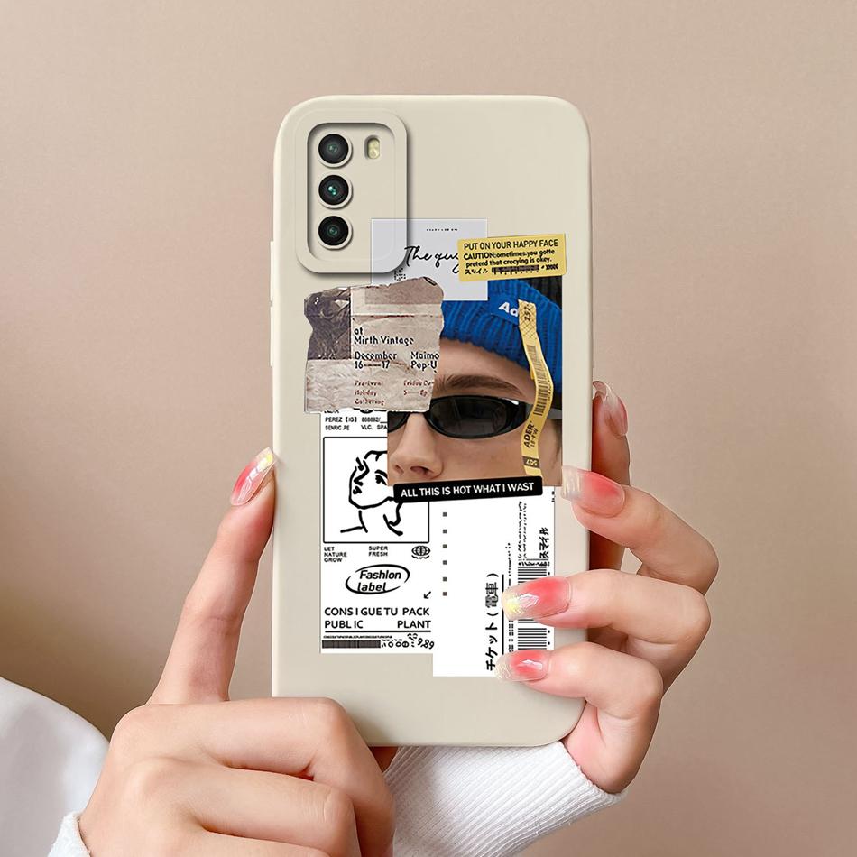 For Poco M3 Pro Case Cartoon Soft Liquid Silicone Full Coverage Anti Drop Phone Shell For Xiaomi Poco M 3 Pro M3Pro Bumper Funda