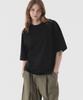 PIANER Cool Cotton Oversized Crew Neck Short Sleeve T-Shirt (Black)