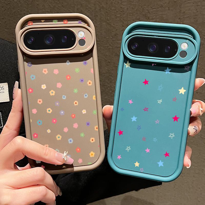 Милый маленький цветочный узор со звездами мягкий чехол для телефона TPU для Google Pixel 9 Pro XL 8 Pro 8A защита объектива противоударный матовый бампер чехол