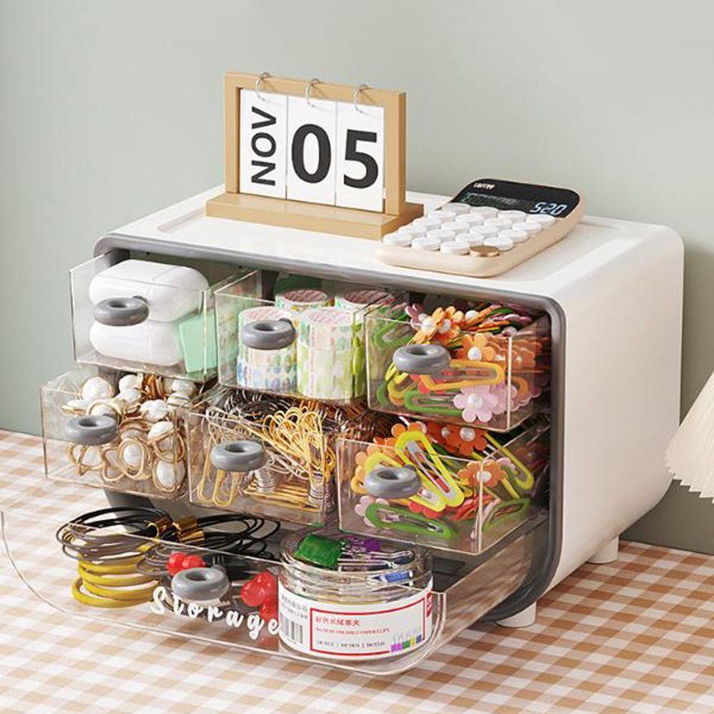 Большой вместительный ящик для хранения макияжа, пыленепроницаемый органайзер для косметики, для офисов