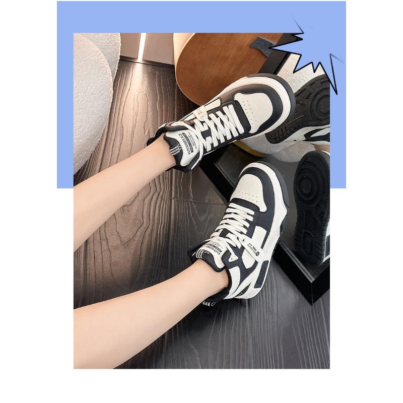 Высокие белые туфли для женщин на толстой подошве повседневные туфли для осени и зимы