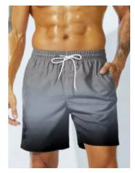 Beach Shorts, Informal Hawa Style Trend Steps for Outdoor Summer Clothing Printed Shorts