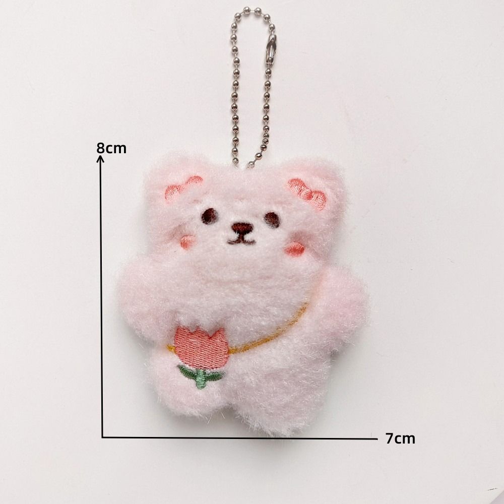 Mini Key Pendant Plush Stuffed Animals Toy Hobbies Bear Shaped Keychain