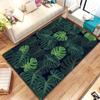 Tropical Leaf Pattern Carpet for Living Room Bedroom Plant Decor Floor Mat Non-Slip Kitchen Doormats Home Office Entry Foot Rug