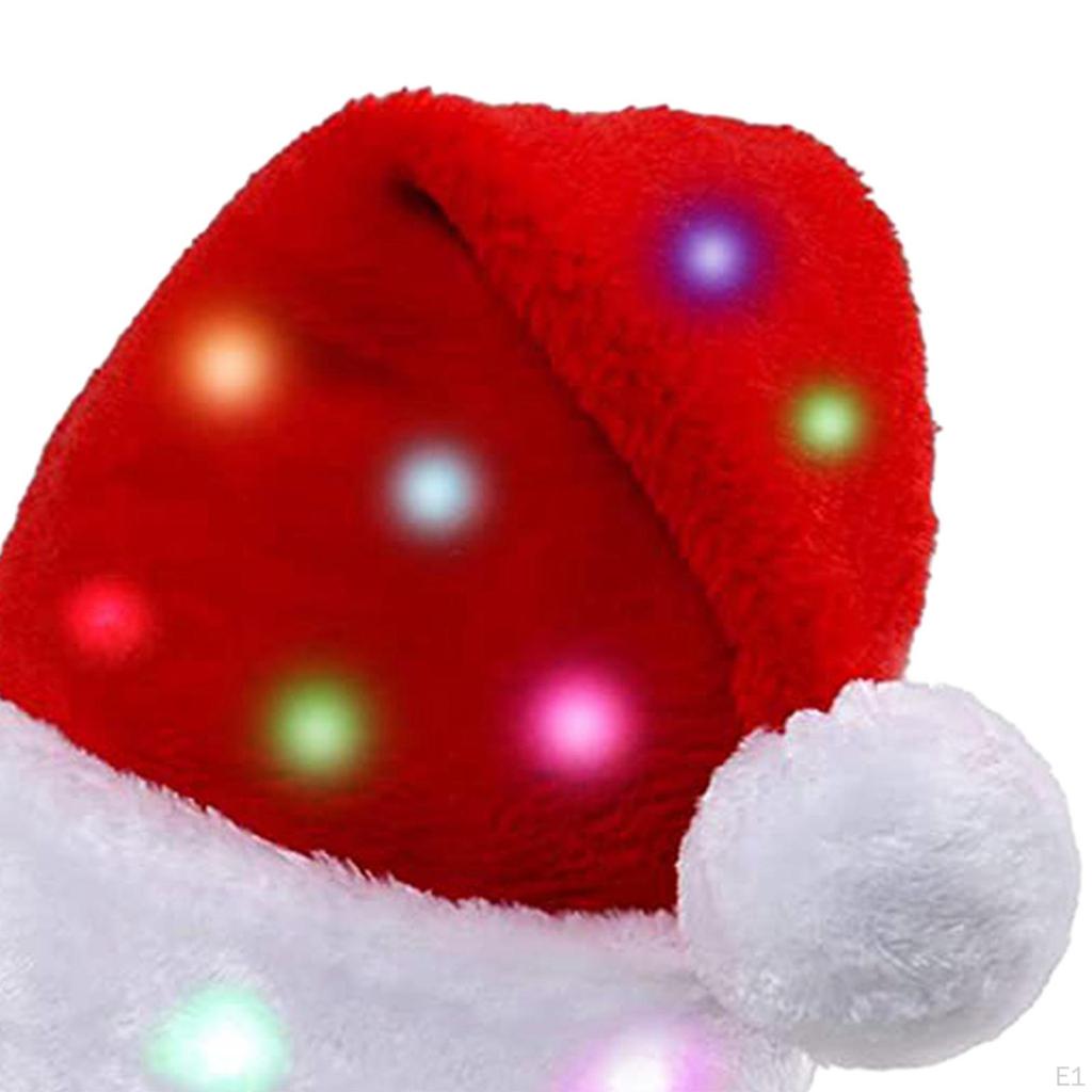 Рождественская шляпа, рождественские головные уборы, реквизит, светодиодная подсветка Санта-Клауса для сценического выступления, косплея