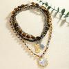 Colored  Pearl Geometric Necklace Cool Choker Necklace Fashion Coin Necklace  Party Wear