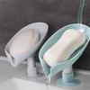 Bathroom Soap Holder Leaf Shape Soap Dish Suction Cup Sponge Rack Portable Soap Drain Box Kitchen Bathroom Accessories