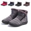 Large Size Warm and Fleece High Top Cotton Shoes with Anti Cold Fleece Waterproof and Warm Snow Boots Flat Bottomed Women's Boots