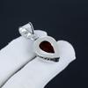 Уникальный серебряный кулон с красным гранатом и драгоценным камнем из стерлингового серебра 925 пробы — дизайн груши ручной работы, повседневное украшение в подарок на день рождения