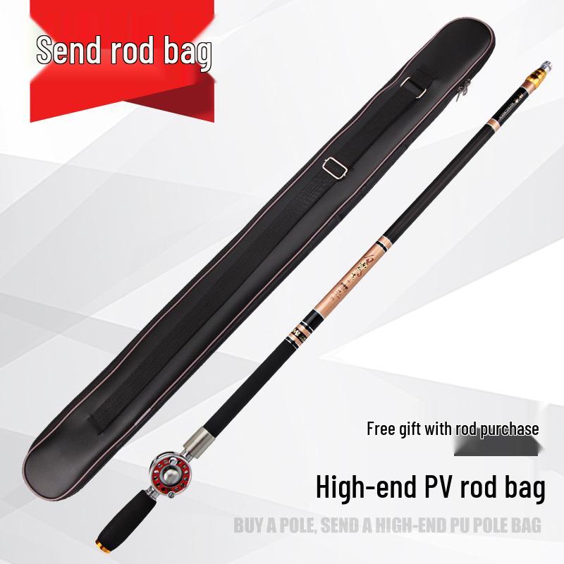 Сверхлегкое 28-секционное удилище Zhongtong: Встроенная катушка и внутренняя проводка, Короткий раздел, Жесткое удилище
