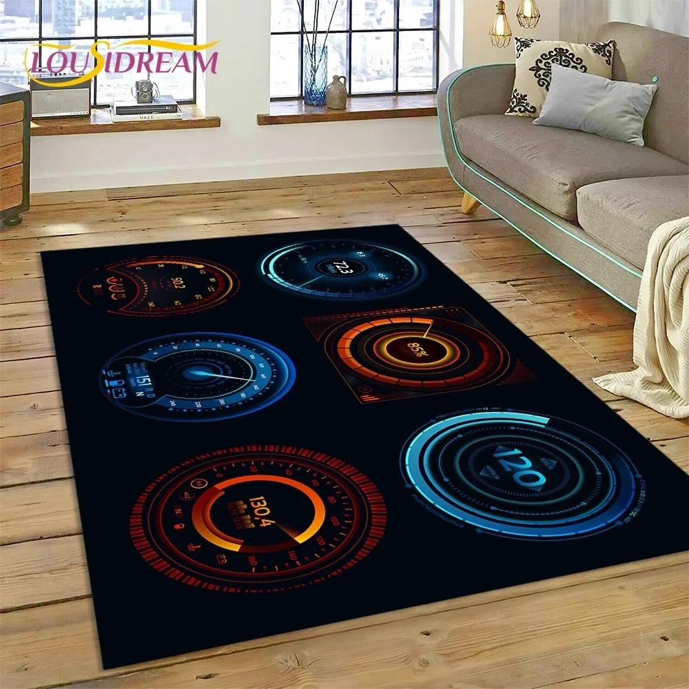 Racing Car Dashboard Machine Control Screen Carpet Rug for Bedroom Living Room Sofa Decoration,Child Game Large Decor Floor Mat
