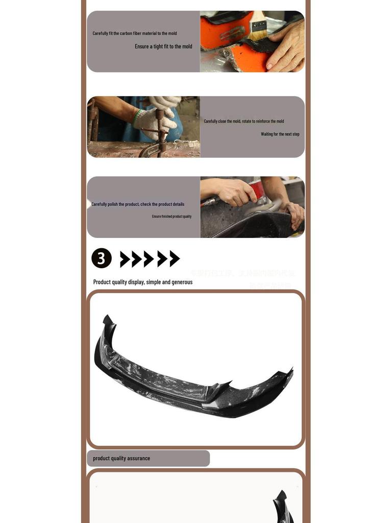 Carbon Fiber Front Lip Splitter Spoiler for 2015-2022 Ford Mustang