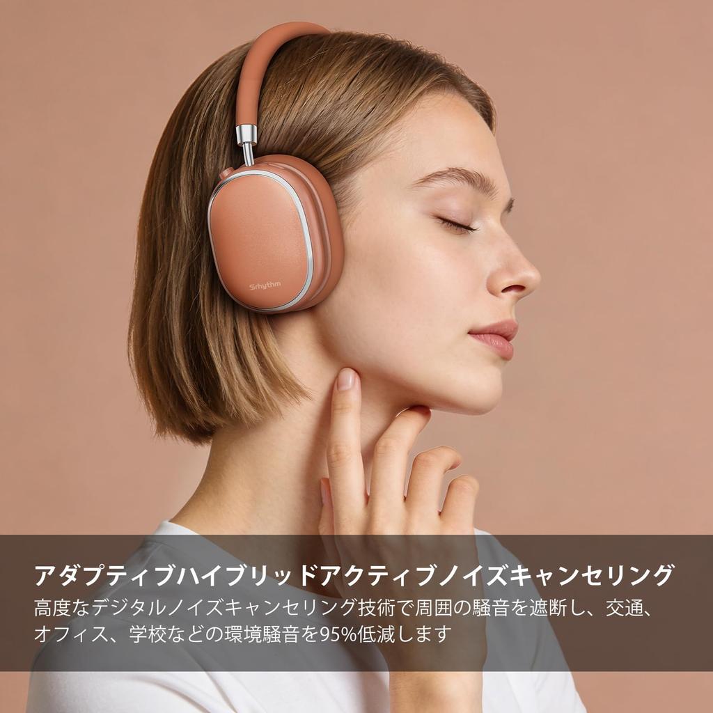 Беспроводные адаптивные ANC-наушники Srhythm NiceComfort 95 с пространственным звуком, режимом прозрачности и режимом низкой задержки
