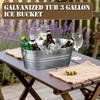 Metal Galvanized Tub 15L Drink Bucket High Quality Ice Bucket  Parties