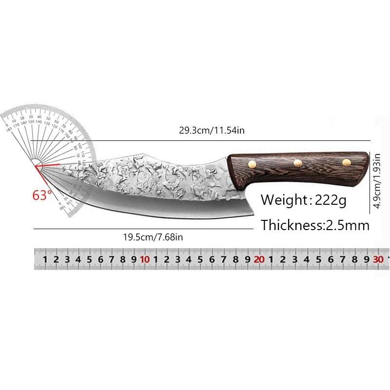 Kitchen Cleaver Forged Butcher Knife Household Slicing Meat Fish Cutting Chef Cooking Tools