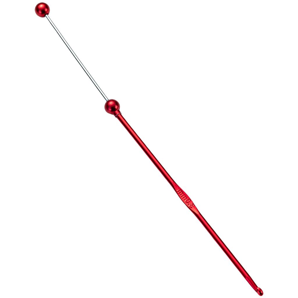 Beads Crochet Hook 3mm Crochet Needle Handmade Crochet Needle Practical Metal Knitting Needle for Craft Project