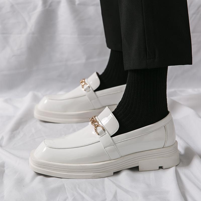 Модные мужские кожаные туфли в британском стиле, роскошные белые туфли с квадратным носком, мужские оксфорды, повседневные деловые туфли дерби, мужские мокасины