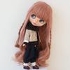 Linfairy Inch Doll Long Wig Curl 69 9-10 (Dark Salmon)