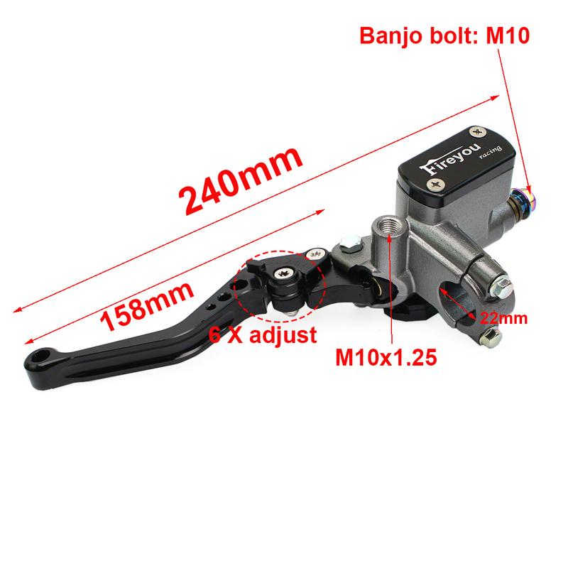 Motorcycle Hydraulic Clutch Kit Brake Master Cylinder Brake Hose Kit for Honda Yamaha Kawasaki Suzuki Italika