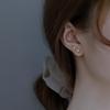 Серьги с серебряным жемчугом Dongdaemun S925 — ретро-мини-стиль для женщин