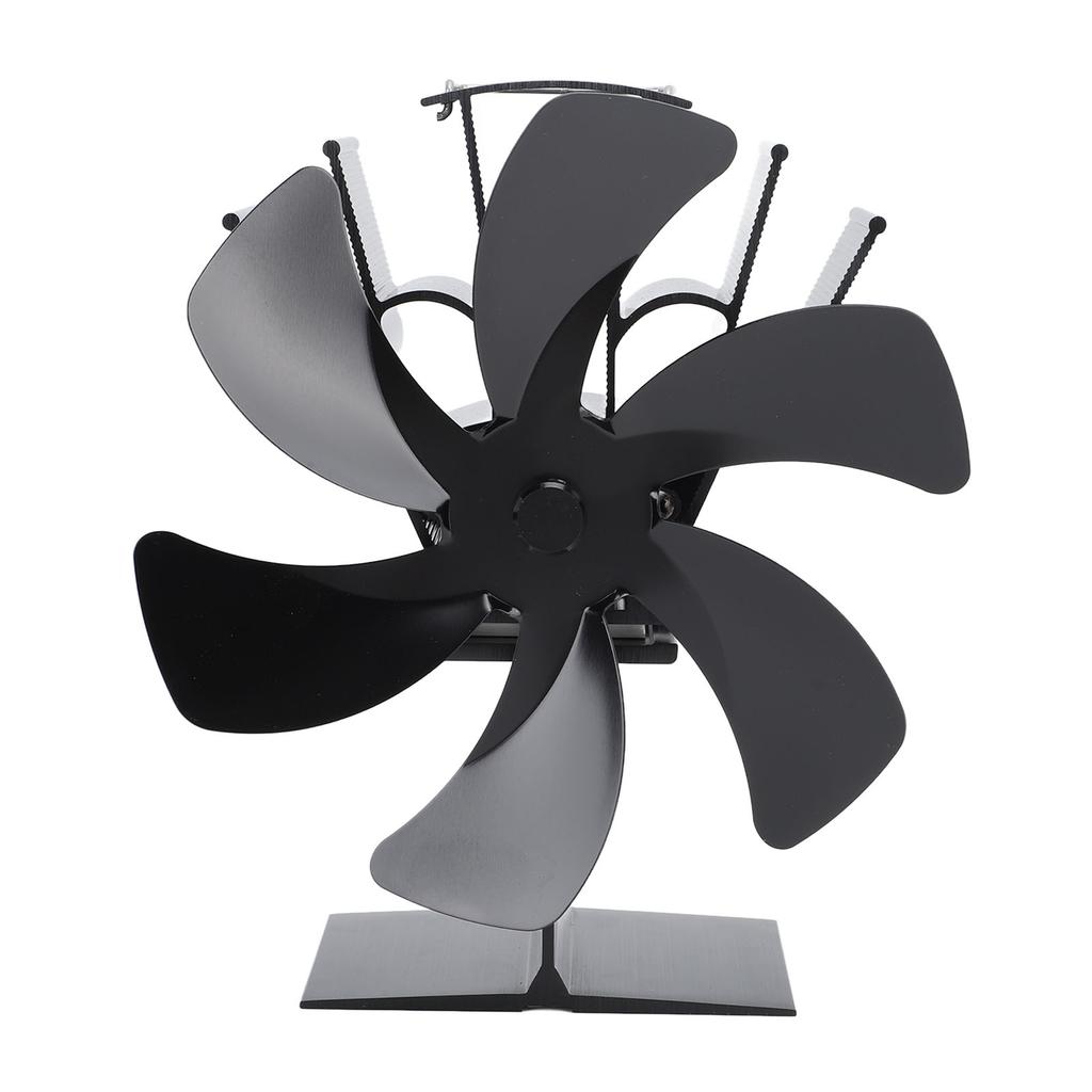 Вертикальный вентилятор для плиты с 6 лопастями, тепловой вентилятор с быстрой циркуляцией тепла, дизайн ручки для плиты