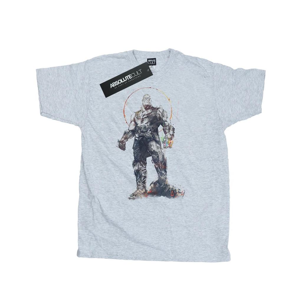 Marvel Мужская футболка с рисунком Таноса из фильма «Мстители: Война бесконечности»