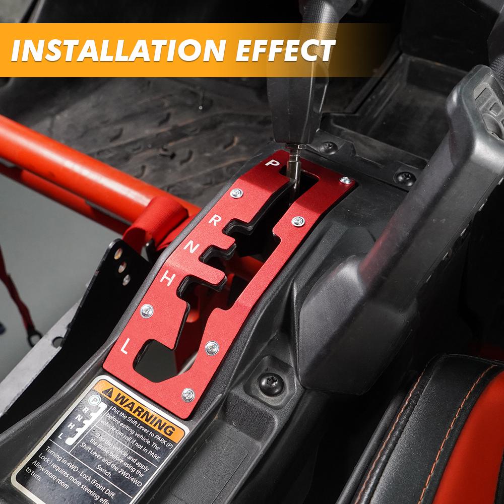 UTV X3 Shifter Gate Panel for Can Am Maverick X3 Max R 4x4 Turbo DPS 2017-2023 Aluminum For Maverick x3 Can Am 2021 reflectors