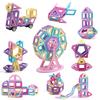 AMYCOOL Magnetic Blocks 87pcs Magnetic Toys Magnetic Puzzles Girls Blocks Toys Educational Toys Magnetic Puzzles Cute 3D Puzzle Learning Toys