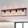 Plafonnier - NETTLIFE - Nettlife E27 - métal noir - 4x E27 - Ø 80 cm