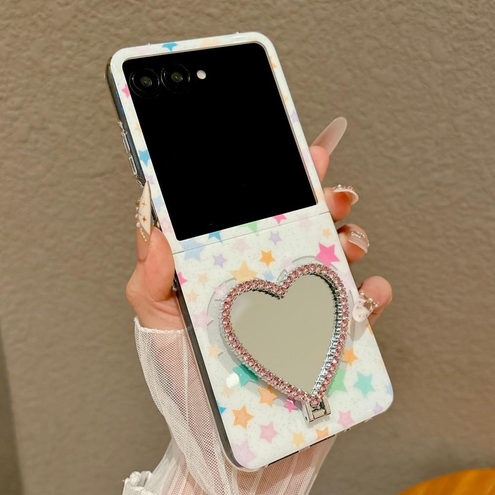 For Motorola Moto Razr 50 60 70 Ultra Colorful Glitter Star Phone Case Color PC Hard Shell Protective Mirror Holder Back Cover