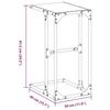VidaXL Table d'appoint avec verre transparent 40x30x61,5 cm acier, bout de canapé, table de canapé, table de salon, table 846036