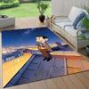Mr. Bean2 Flannel Pattern Square Carpet,Area Rug,Carpet Rug for Living Room Bedroom Sofa Playroom Decor,Non-slip Floor Mat