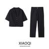 Fashion Style 2024 Summer New Arrival Women's Clothing Easiest for Match Cropped Embroidery Short Shirt Mid Waist Pants 3347455