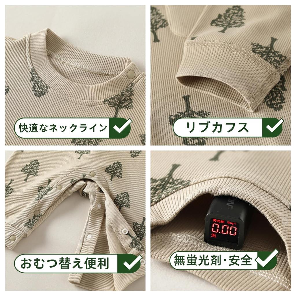 Baby Clothes for Boys Rompers Coveralls Baby Clothes Newborn Clothes Going Out Cute Baby Clothes Long Sleeves Innerwear Baby Shower Gift 80 Front [YIN