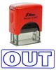 OUT Self Inking Rubber Stamp Custom Shiny Office Stationary Stamp