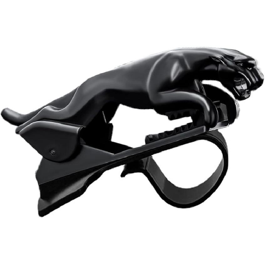 Car Phone Holder - Multi-Functional Jaguar-pired Dashboard Mount for 6.5'' Phones, HUD-Style Direct Viewing & Decorative Automotive Accessory (Gold)