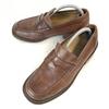 90s Italian BARNEYS NEW YORK Leather Coin Loafers Brown 36 23.0-23.5 Business shoes(USED)